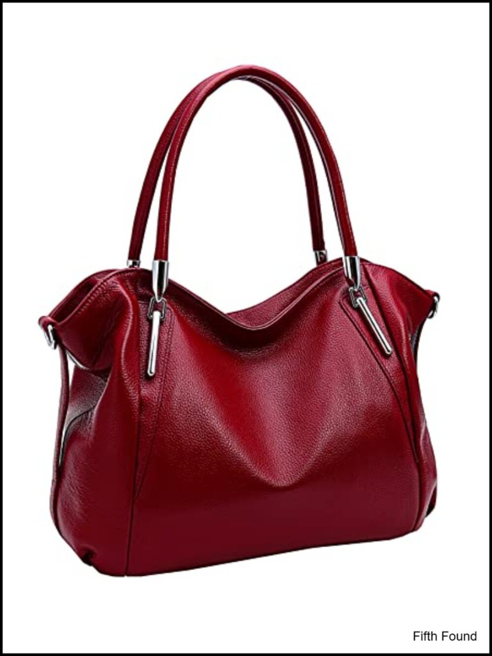 HESHE Cowhide Leather Hobo Tote Satchel Shoulder Handbag